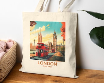 Bolsa de lona de Londres, Inglaterra / Bolsa de recuerdos de viaje