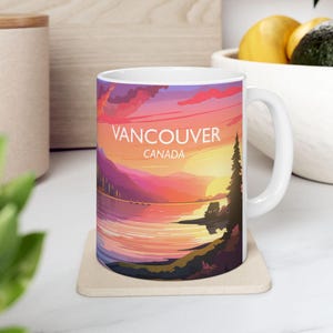 Vancouver British Columbia Ceramic Mug, Travel Souvenir Coffee Lover Gift Home Decor Coffee Mug Present Travel Gift | TM1NA_BCVA1