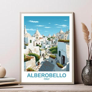 Alberobello Italy Travel Poster, Alberobello Poster Art, Italy Poster, Alberobello Travel Wall Art, Italy Travel Wall Art | T2EU_ITAL1