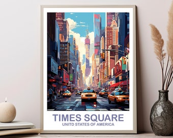 Times Square Reisedruck, Times Square Wandkunst, New Yorker Taxis Wandkunst, Big Apple Poster | T2NA_NYNY3
