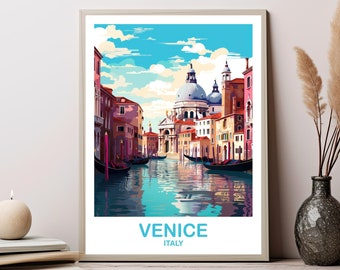 Venice Travel Wall Art, Venice Wall Art, Venice Italy Poster, Italy Wall Art, City Skyline Travel Wall Art, Travel Poster | T2EU_ITVE1