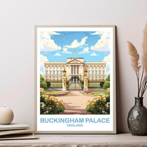 Buckingham Palace Reisekunst, London Reisekunst, England Poster, Buckingham Reise Wandkunst, England Reise Wandkunst | T2EU_ENLO1