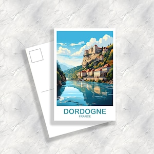 Dordogne France Travel Postcard, Dordogne Postcard, Dordogne France Art, France Postcard, France Travel, Europe Postcard | T2EU_FRDO1_P