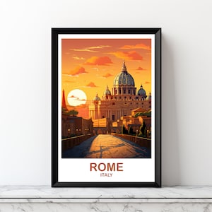 Printable Rome Travel Wall Art, Digital Rome Travel Art, Rome Travel Wall Art, Italy Travel  Art, Rome Digital Download  | DT2EU_ITRO1