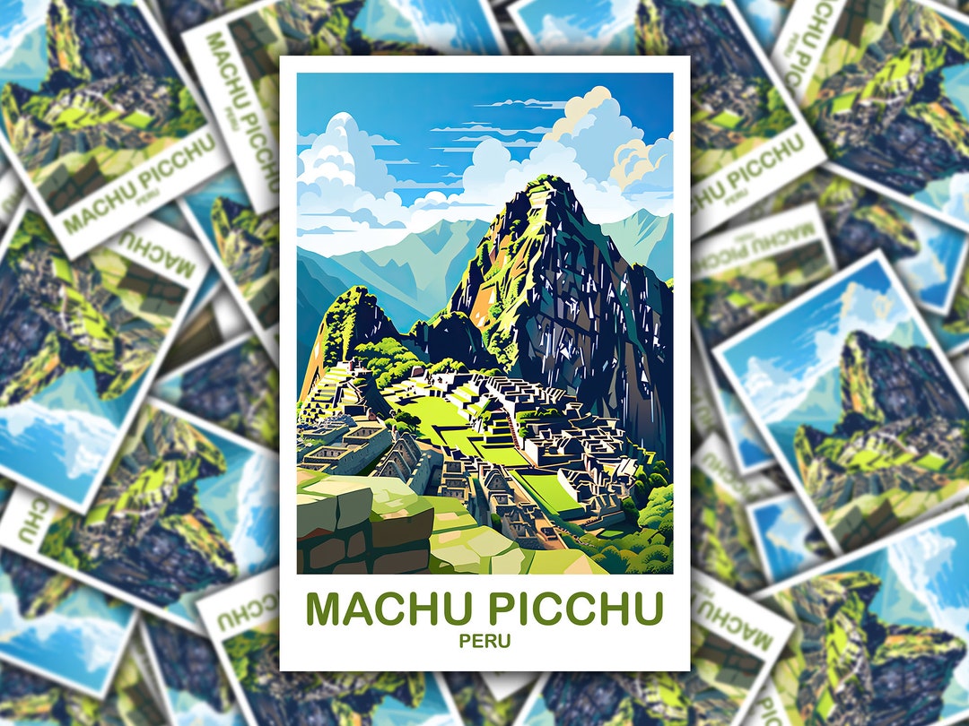 Machu Picchu Travel Sticker, Peru Sticker Art, Machu Picchu Sticker ...
