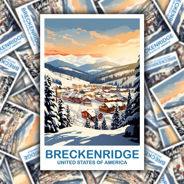 Naklejka podróżna Breckenridge, Kolorado, Naklejka podróżna Breckenridge, USA, Naklejka podróżna | T2NA_COBR2_S