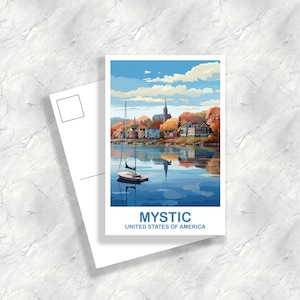 Mystic Connecticut Travel Postcard, California Travel Postcard, Napa Valley Art Print, Nature Postcard, Travel Postcard | T2NA_CONMY1_P