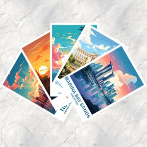 Art de carte postale de voyage à Budapest, carte postale de voyage en Hongrie, voiture postale de Budapest, carte postale de coucher de soleil sur les toits de la ville, carte postale de voyage T2EU_HUBU1_P image 6