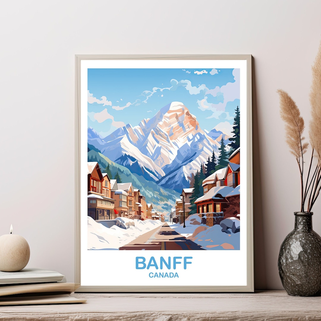 Banff Travel Wall Art Print, Alberta Wall Art, Banff National Park