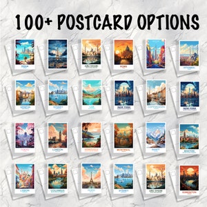 Art de carte postale de voyage à Budapest, carte postale de voyage en Hongrie, voiture postale de Budapest, carte postale de coucher de soleil sur les toits de la ville, carte postale de voyage T2EU_HUBU1_P image 5