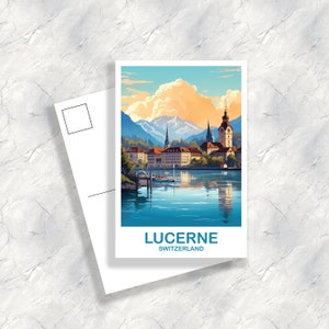 Luzern Schweiz Postkarten Kunst, Luzern Schweiz Postkarten, Reise Postkarten, LAX Postkarten | T2EU_SWLU1_P
