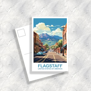 Cartolina di viaggio Flagstaff Arizona, cartolina di viaggio Arizona, cartolina Flagstaff, cartolina di viaggio Arizona State / T2NA_ARFL_P