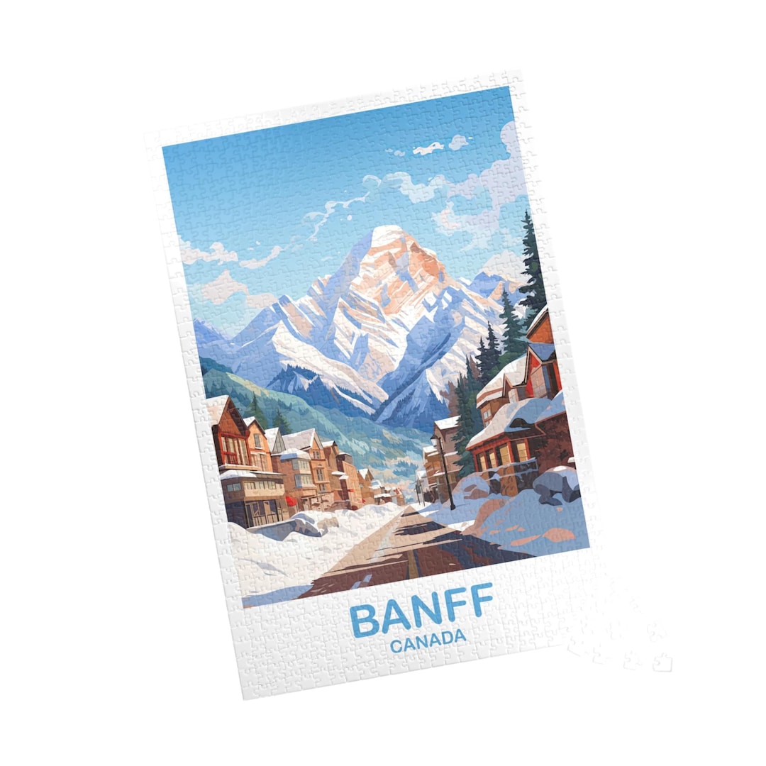 Banff Alberta Travel Puzzle | Travel Memory Gift Family Games - 520 pcs (Vertical)