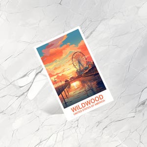 Wildwood New Jersey Travel Postcard | Scrapbooking Gift Souvenir Present | T2NA_NJWI1_P image 4