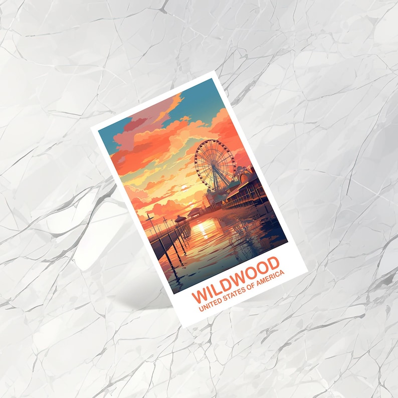 Wildwood New Jersey Travel Postcard | Scrapbooking Gift Souvenir Present | T2NA_NJWI1_P image 4