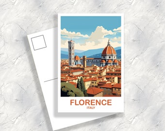 Florence Italy Travel Postcard, Florence Travel Art Postcard, Italy TravelPostcard Art, Florence Travel, Travel Poster | T2EU_ITFL1_P