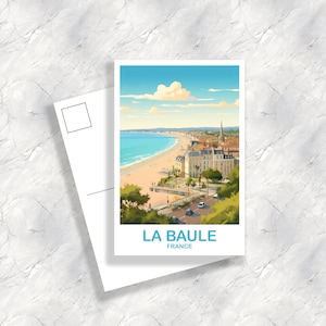 La Baule France Travel Postcard, La Baule Postcard, France Postcard, La Baule Travel Art, France Travel, Europe Postcard | T2EU_FRLB1_P