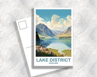 Lake District Travel Postcard Art | Gift Present Souvenir | T2EU_ENLD1_P