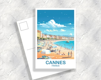 Cannes France Travel Postcard, Cannes Postcard, Cannes France Art Print, France Postcard, French Postcard, Europe Postcard | T2EU_FRCAN1_P