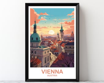 Vienna Travel Wall Art, Austria Travel Art, Printable Vienna Wall Art, Digital Austria Travel Wall Art, Travel Art | DT2EU_AUVI1