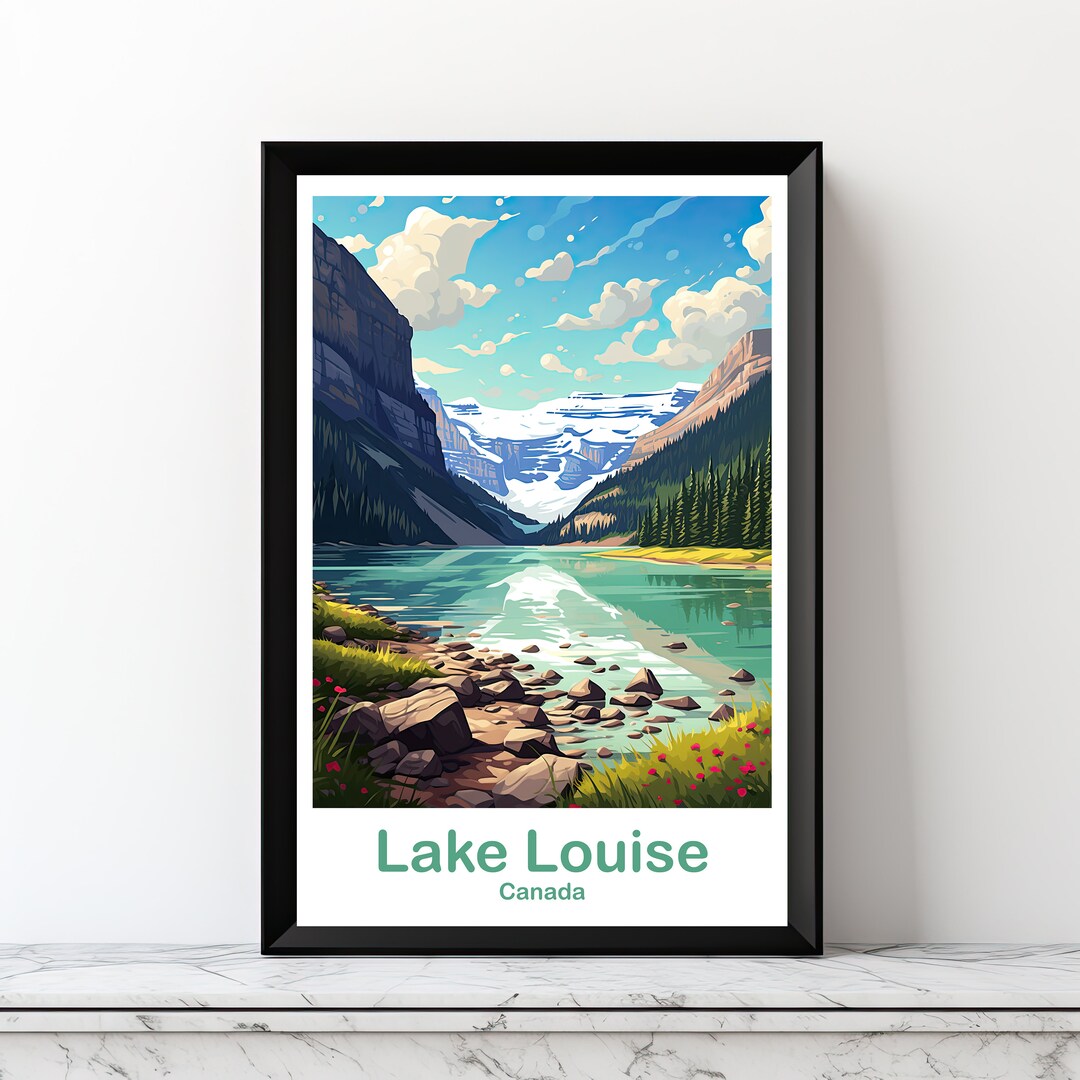 Downloadable Lake Louise Travel Wall Art, Alberta Wall Art, Lake Louise, Wall Art, Banff Travel