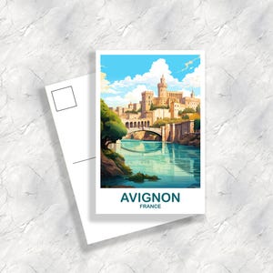 Avignon France Travel Postcard, Avignon Postcard, Avignon France Art Print, France Postcard, Europe Postcard | T2EU_FRAV1_P