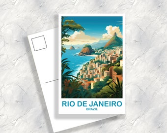 Rio de Janeiro Postcard, Rio de Janeiro  Travel Postcard, Brazil Postcard, Rio de Janeiro Brazil Postcard, Travel Postcard | T2SA_BRRDJ1_P