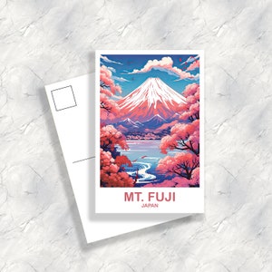 Mt.Fuji Travel Postcard, Japan Wall Art Postcard, Travel Wall Art, Landscape Travel Art Postcard, Japan Travel Postcard | T2AS_JAHO1_P