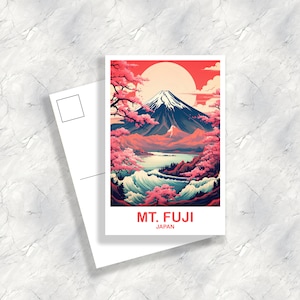 Mt.Fuji Travel Postcard, Japan Wall Art Postcard, Travel Wall Art, Landscape Travel Art Postcard, Japan Travel Postcard | T2AS_JAHO2_P