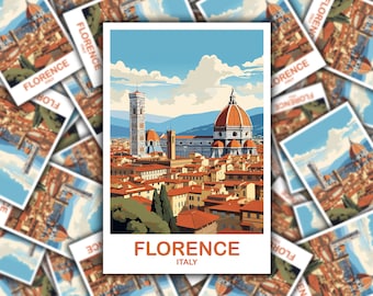 Florence Italy Travel Sticker, Venice Travel Art Sticker, Italy Travel Sticker, Florence Travel Art, Travel Sticker | T2EU_ITFL1_S