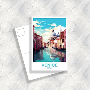 Art de carte postale de voyage à Venise, carte postale de Venise, carte postale de Venise Italie, carte postale Italie, carte postale de voyage, carte postale d'Europe T2EU_ITVE1_P image 1