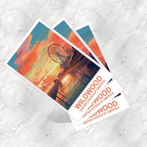 Wildwood New Jersey Travel Postcard | Scrapbooking Gift Souvenir Present | T2NA_NJWI1_P image 3
