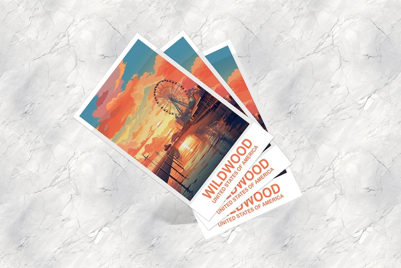 Wildwood New Jersey Travel Postcard | Scrapbooking Gift Souvenir Present | T2NA_NJWI1_P image 3