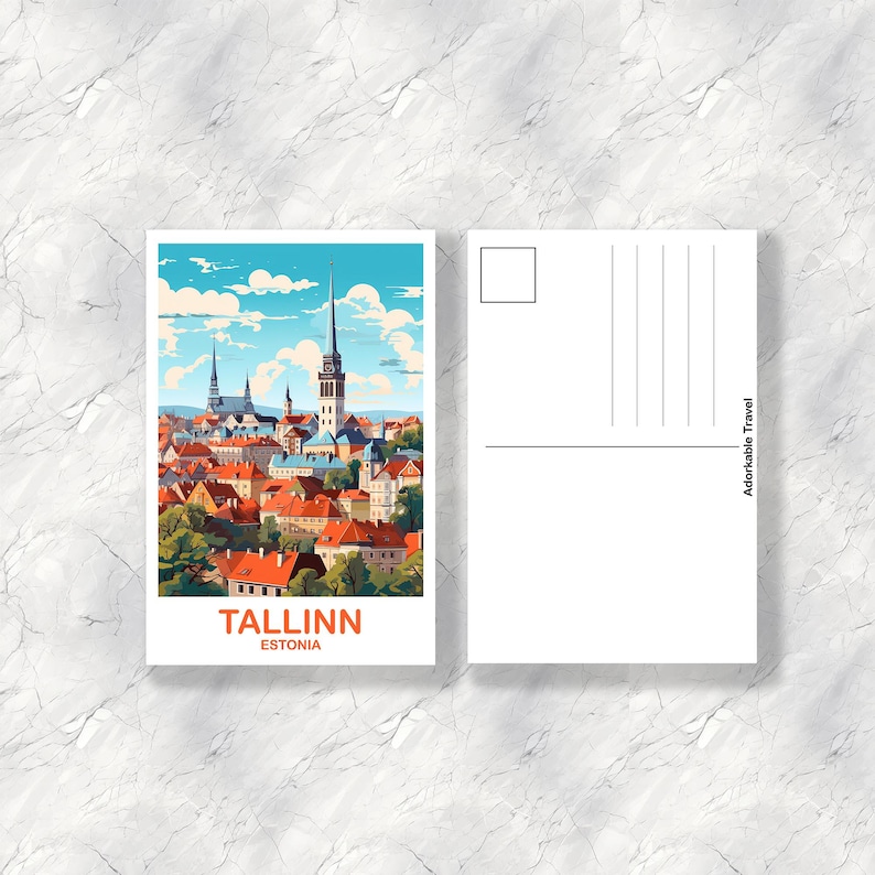 Tallinn Estland Resevykort Konst, Tallinn Resevykort, Estland Vykort, Tallinn Resekonst Vykort Europa Resekonst | T2EU_ESTA1_P bild 2