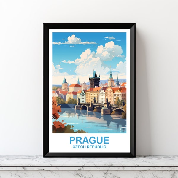 Prague Travel Wall Art, Prague Wall Art, Printable Prague Czech Republic Wall Art, Czech Republic Art, Travel Wall Art | DT2EU_CRPR1