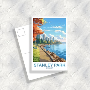 Postal de viaje de Stanley Park, Postal de Columbia Británica, Postal de Stanley Park, Postal de viaje de Vancouver / T2NA_BCVA2_P