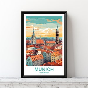 München Deutschland Reisekunst, druckbare München Wandkunst, Deutschland Wandkunst, Digitale München Reisekunst, Reisekunst, Reise-Wandkunst | DT2EU_GEMU1