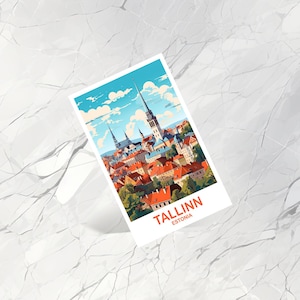 Tallinn Estland Resevykort Konst, Tallinn Resevykort, Estland Vykort, Tallinn Resekonst Vykort Europa Resekonst | T2EU_ESTA1_P bild 4