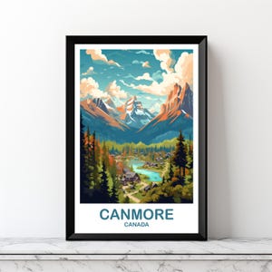 Printable Canmore Alberta Travel Wall Art, Alberta Wall Art, Canmore Poster, Wall Art, Alberta Travel Art, Canada Travel Art | DT2NA_ABCAN1
