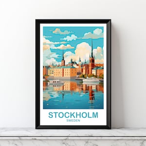 Estocolmo, Suécia, Arte de Viagem, Arte de Parede de Estocolmo para Imprimir, Arte de Parede da Suécia, Estocolmo, Suécia para Baixar, Arte de Viagem | DT2EU_SWEST1