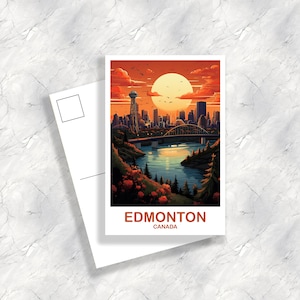 Edmonton Alberta Travel Postcard, Alberta Postcard, Edmonton Postcard, Alberta Travel Postcard, Canada Postcard | T2NA_ABED1_P