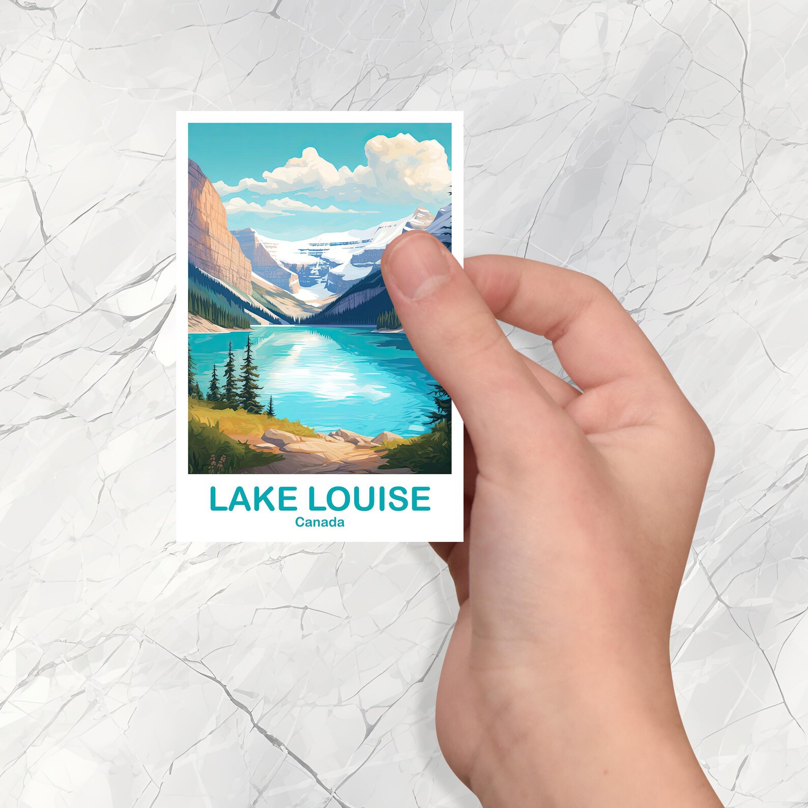 Lake Louise Travel Sticker Decal, Banff National Park Travel Sticker ...