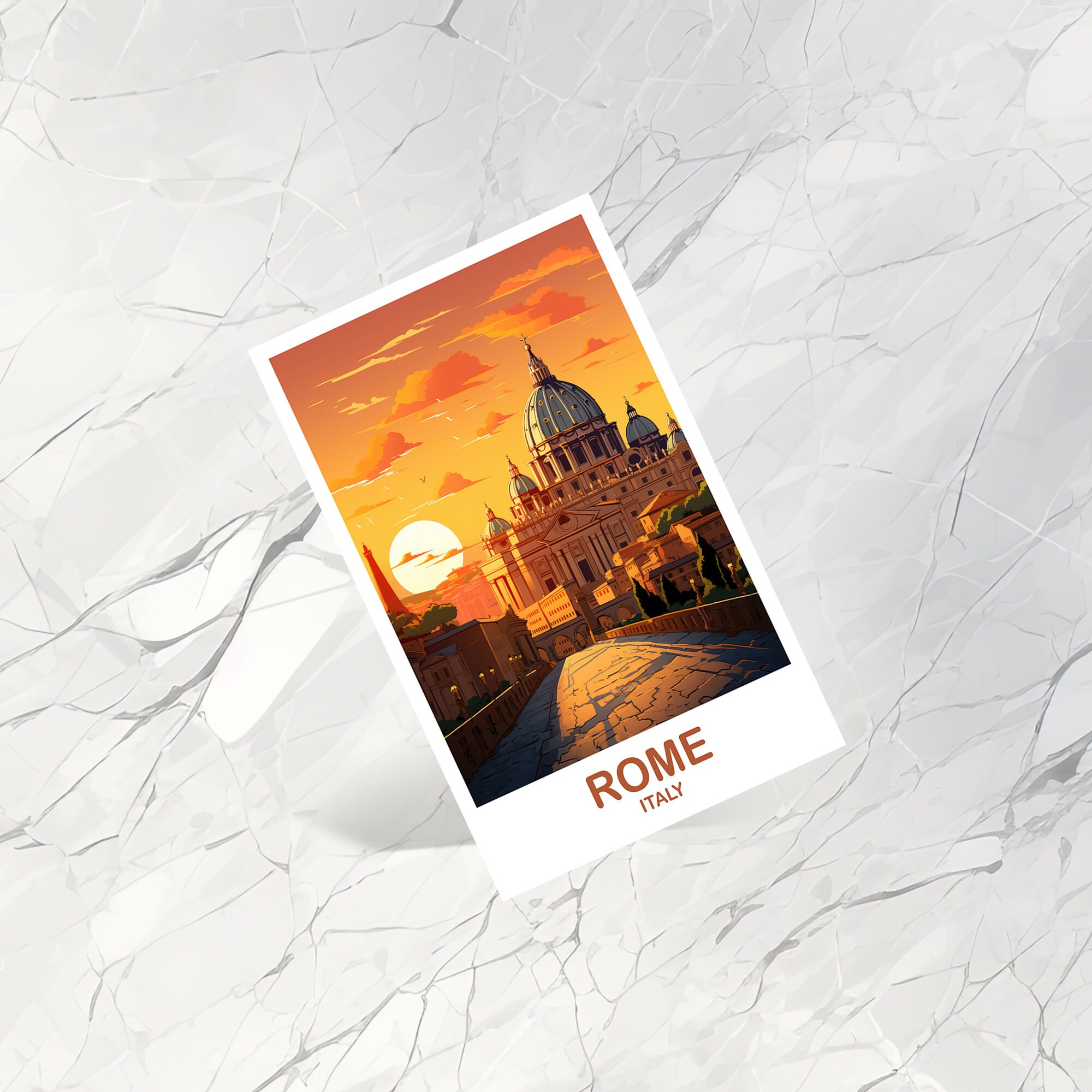 Rome Italy Travel Postcard, Rome Travel Postcard, Italy Postcard, Rome ...
