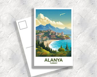 Alanya Türkei Reise Postkarte Kunst, Alanya Postkarte Kunst Türkei Postkarte Europa Postkarte Türkei Reisepostkarte Alanya Reise | T2EU_TUAL1_P