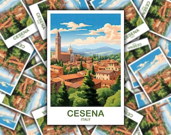 Stickers de voyage pour Cesena Italie, Stickers de voyage en Italie Stickers de voyage Cesena Italie Voyage en Europe | T2EU_ITCE1_S