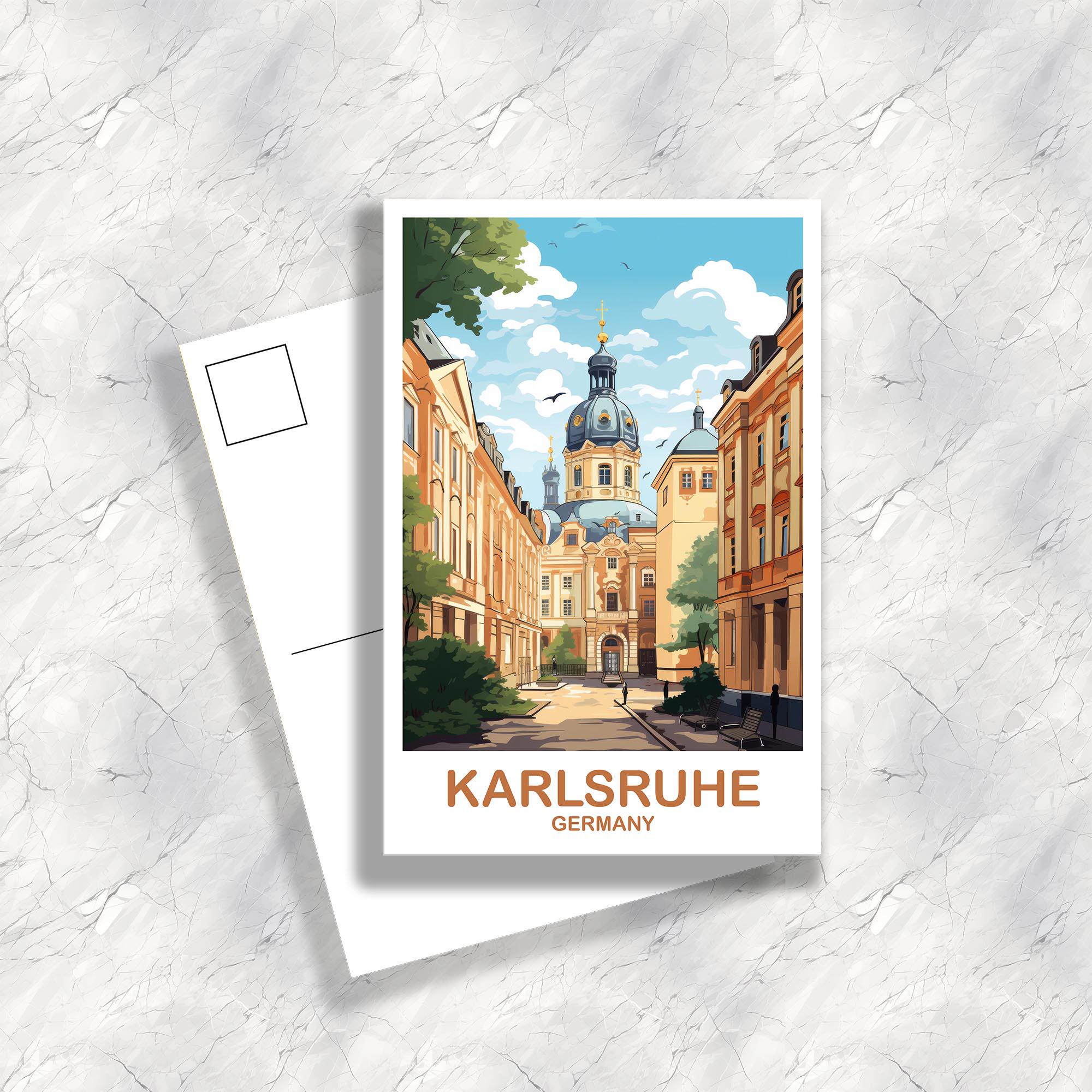 Karlsruhe Germany Travel Postcard, Karlsruhe Germany Travel Memory