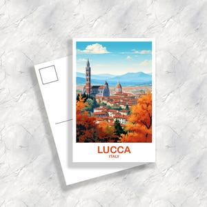 Postal de viaje a Lucca, Italia, postal de viaje a Lucca, postal de viaje a Italia, póster de viaje a Lucca / T2EU_ITLU1_P