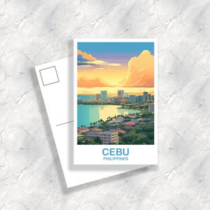 Cebu Philippines Postcard Art, Philippines Travel Postcard Asia Postcard Cebu Postcard Cebu Travel Postcard Asia Travel | T2AS_PHCE1_P