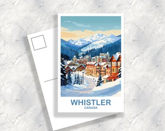 Whistler BC Travel Postcard, British Columbia Postcard, Whistler Travel Postcard, Travel Postcard, Whistler Travel Postcard | T2NA_BCWH1_P