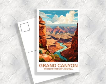 postale de voyage dans le Grand Canyon, carte postale de voyage en Arizona, carte postale de parc national, carte postale de voyage dans le parc national de Grand Teton | T2NA_ARGC1_P